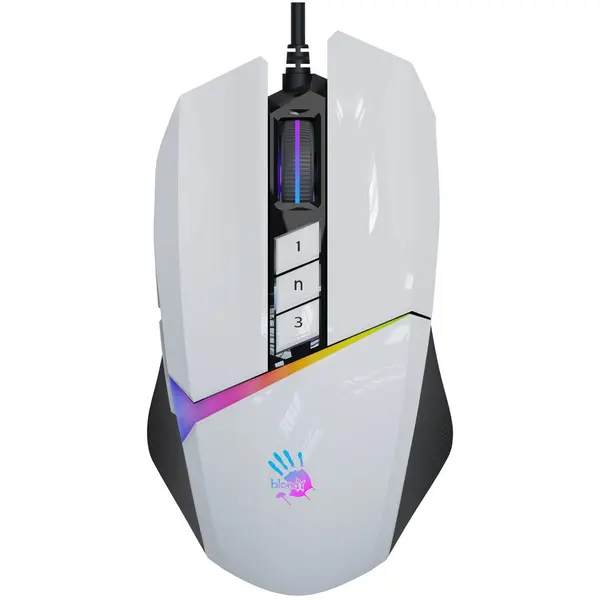 A4tech Mouse gaming cu fir A4tech Bloody Mouse W60 Max , 1200 DPI, Alb