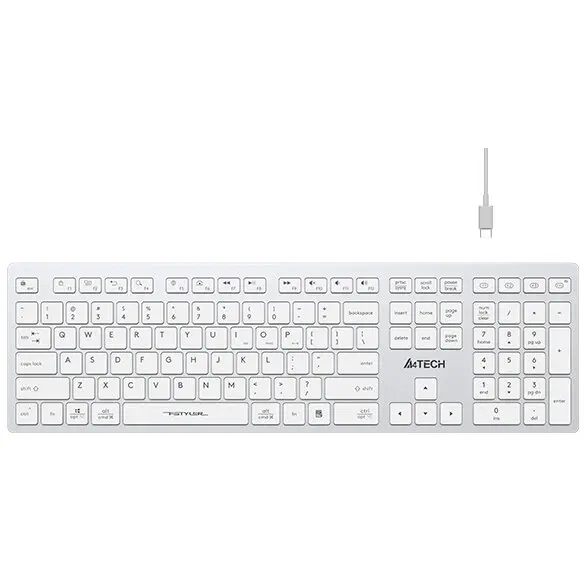 A4tech Tastatura wireless A4Tech FBX50C, Bluetooth, Wireless, 2.4GHz, USB, Alb