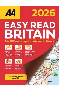 AA Easy Read Britain 2026 Spiral - Aa Publishing