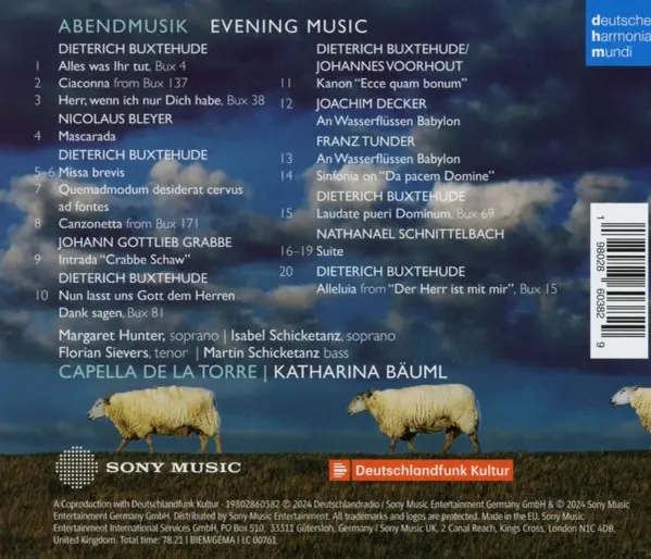 Abendmusik | Dieterich Buxtehude, Capella de la Torre, Katharina Bauml