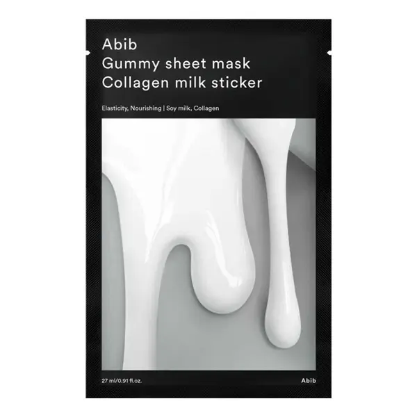 Abib - Gum Sheet Mask Collagen Milk Sticker, 27ml, 1piece