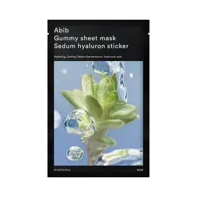 Abib - Gummy Sheet Mask Sedum Hyaluron Sticker, 27ml, 1 piece