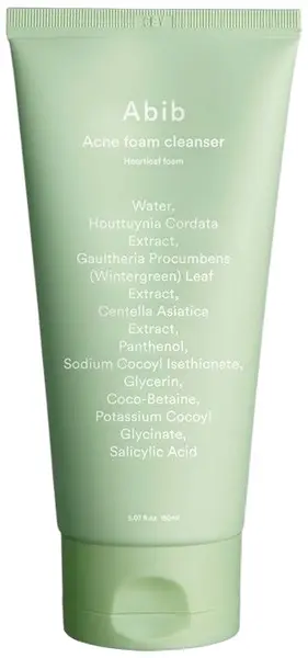 Abib Spumă de curățare facială cu hutinia și acid salicilic, 150 ml