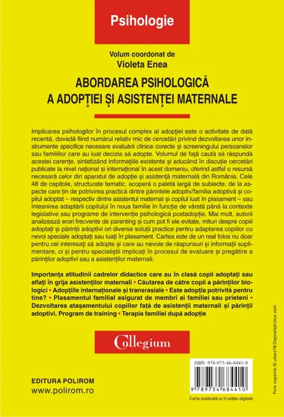 Abordarea psihologica a adoptiei si asistentei maternale | Violeta Enea