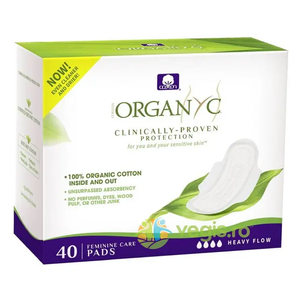 Absorbante Intime din Bumbac Organic pentru Noapte 40buc