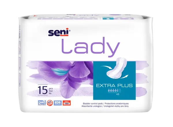 Absorbante pentru incontinenta urinara Lady Extra Plus, 15 bucati, Seni
