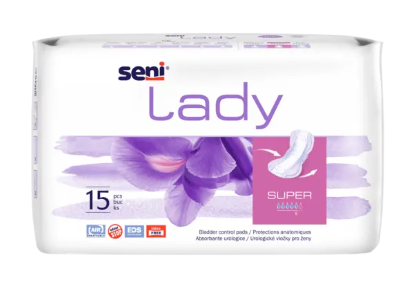 Absorbante pentru incontinenta urinara Lady Super, 15 bucati, Seni