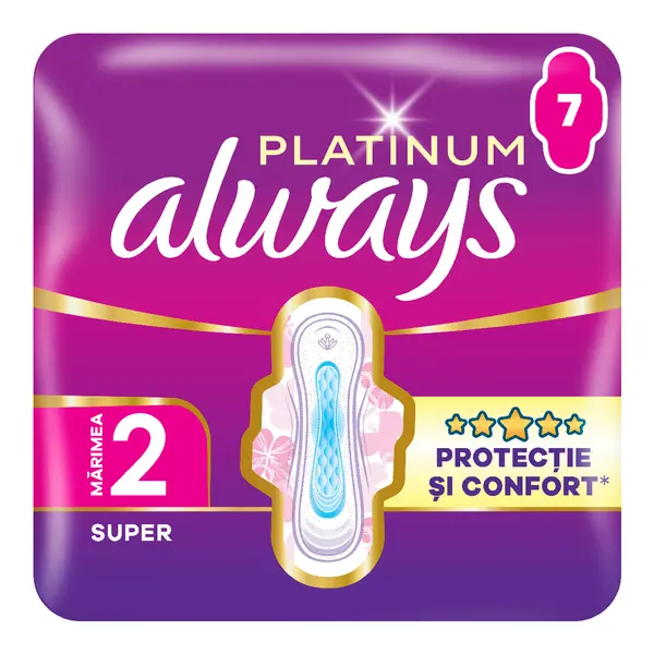 Absorbante Platinum Super, marimea 2, 7 bucati, Always