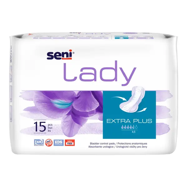 Absorbante urologice pentru incontinență Lady Extra Plus, 15 bucati, Seni