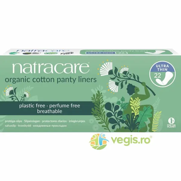 Absorbante Zilnice din Bumbac Organic Ultra Subtiri (Ultra Thin) 22buc