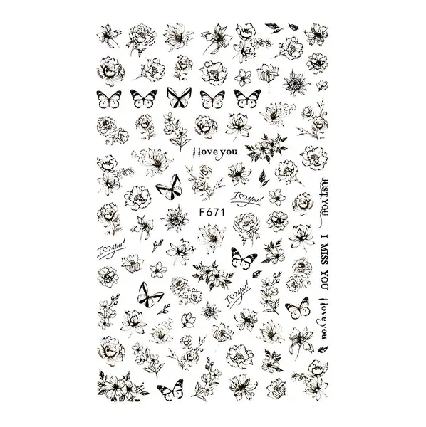 Abtibild Unghii SensoPRO Milano Eclipse Butterfly, model F671