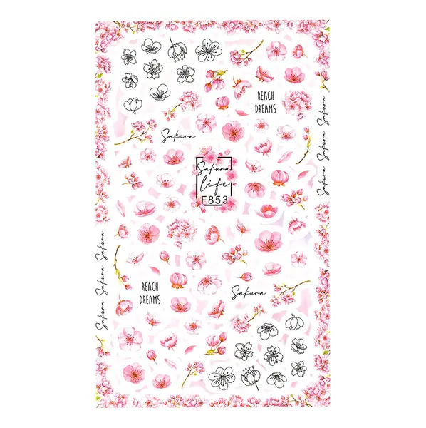 Abtibild Unghii SensoPRO Milano Idyllic Flowers, model F853