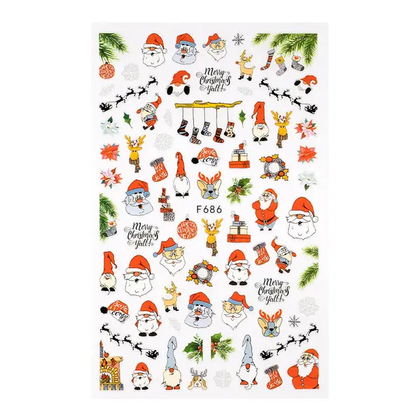 Abtibild Unghii SensoPRO Milano Santa is Here, model F686