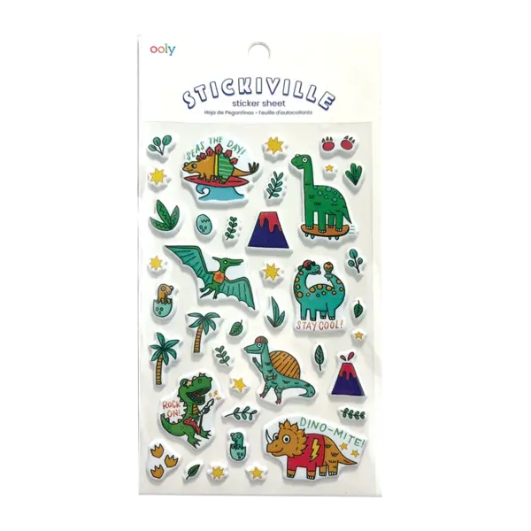 Abtibilduri pufoase Dinozauri Stickiville Dino-Mite!