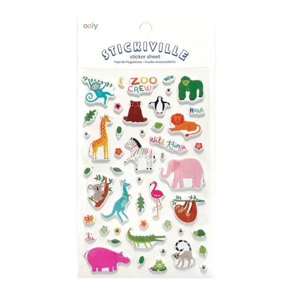 Abtibilduri pufoase Stickiville Zoo Crew