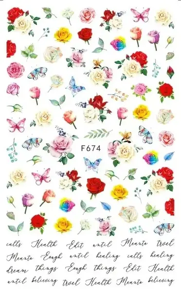 Abtibilduri unghii Marquise, STICKER32, Multicolor