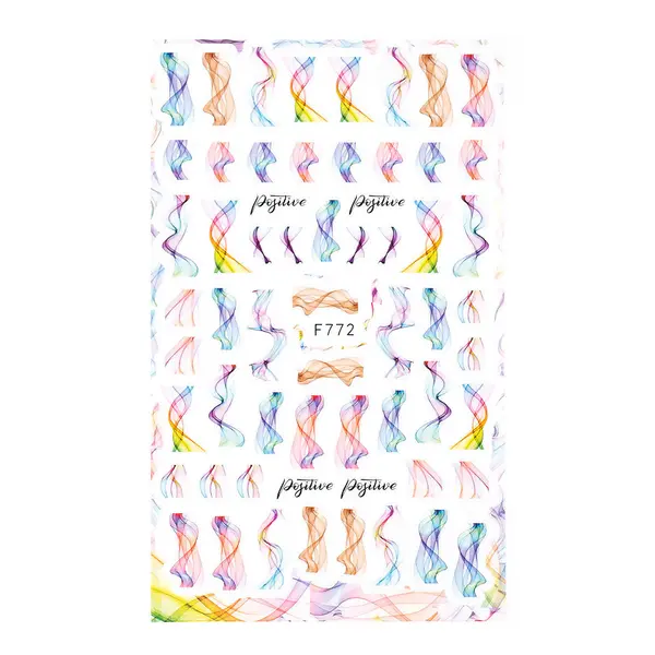 Abtibilduri Unghii SensoPRO Milano Waves of Rainbow, model F772