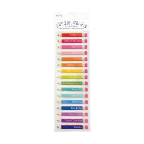 Abtibilduri vinil transparent Stickiville Lucky Pencils