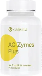 AC-Zymes Plus (60 capsule) supliment alimentar cu pro si prebiotice pentru sistemul digestiv.