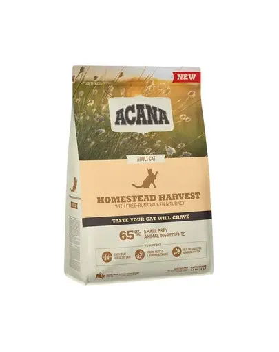ACANA Homestead Harvest Cat hrana uscata pisici adulte, cu pui si curcan 1,8 kg