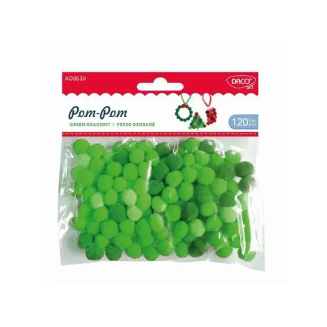 Accesorii craft - Pom Pom verde degrade