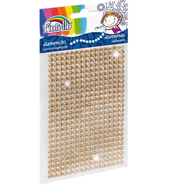 Accesorii creatie decor,400 diamante galbene, autoadezive blister, o4 mm