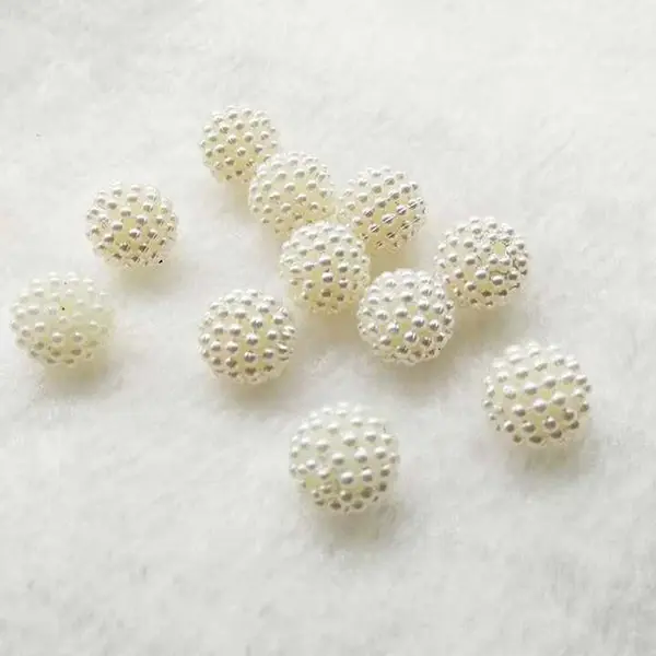 Accesorii creatie perle cu diametru 14 mm, alb ,20 bucati set