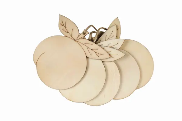 Accesorii pentru activitati crafts pirogravura lemn,mar,7x7cm,5 bucati set