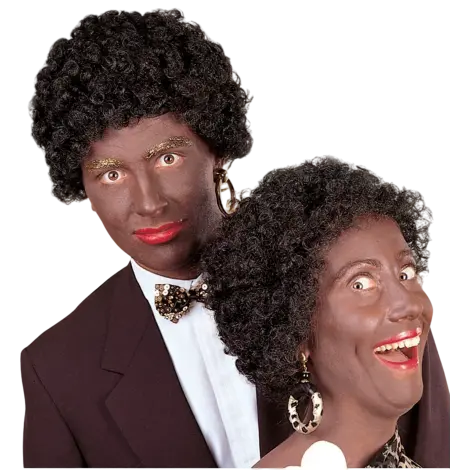 Accesoriu carnaval Peruca neagra creata Afro