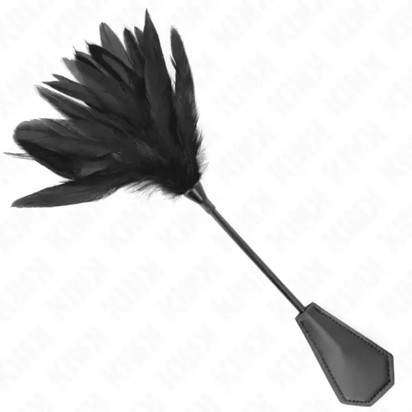 Accesoriu erotic Kink – tickler cu puf și paletă, 48 cm