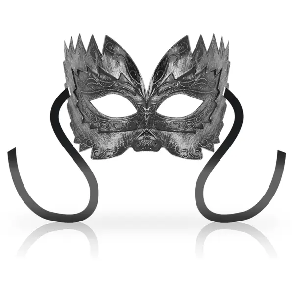 Accesoriu erotic Ohmama – mască tip venețian, argintie, unisex, pentru jocuri de seducție