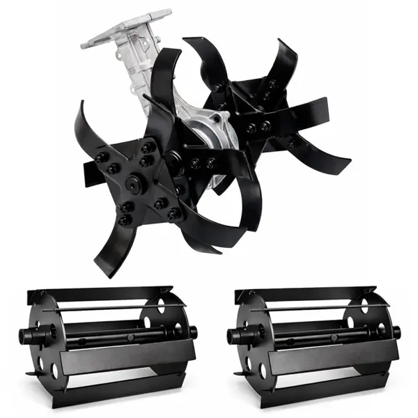 Accesoriu tip Cultivator + Prasitoare , 28mm 9T pentru motocoasa, model premium universal, Mencoza