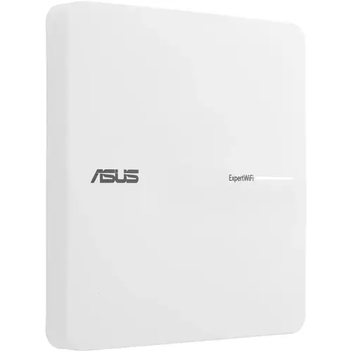 Access Point Asus ExpoertWiFi EBA63 AX3000, Dual Band, Quad-Core 1.7 GHz CPU, 256MB/512MB Flash/RAM, Gigabit, PoE & PoE+, Montare perete/tavan (Alb)