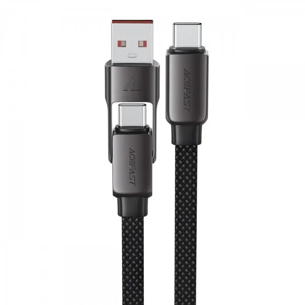 AceFast Cablu Date si Incarcare USB-C - USB-A / USB-C Acefast C13-05, 60W, 0.2m, Negru