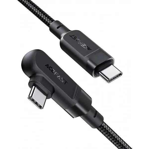 AceFast Cablu Date si Incarcare USB-C - USB-C Acefast C5-03 Angled, 100W, 2m, Negru