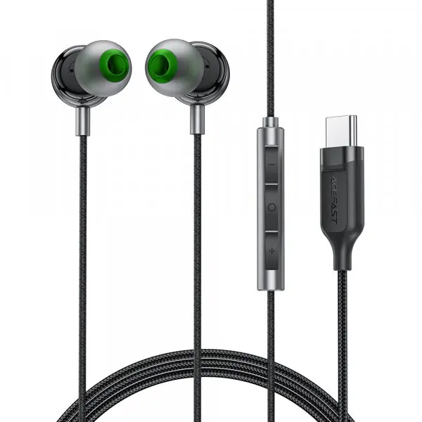 AceFast Casti Stereo Acefast L5, USB-C, 1.2m, Negru