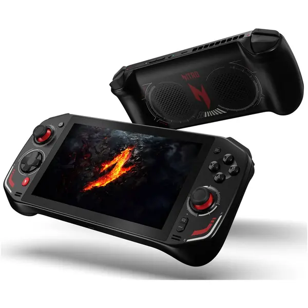 Acer Consola portabila gaming Acer Nitro Blaze GN771, 7 inch, Full HD (1920 x 1080) IPS 144 Hz, AMD Ryzen™ 7 8840HS, AMD Radeon™ 780M, 16GB LPDDR5x, Wi-Fi 6E, Bluetooth, Windows 11 Home, Negru