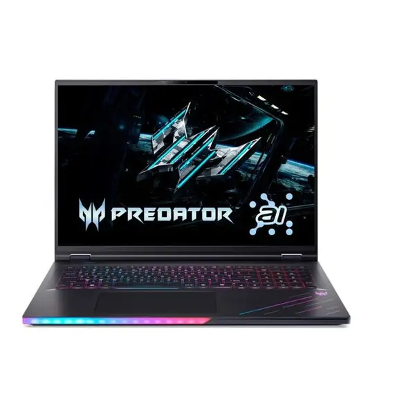 Acer Laptop Acer Gaming 18'' Predator Helios 18 AI PH18-73, WQXGA Mini LED 250Hz, Procesor Intel® Core™ Ultra 9 275HX (36M Cache, up to 5.40 GHz), 32GB DDR5, 2TB SSD, GeForce RTX 5080 16GB, Win 11 Pro, Negru
