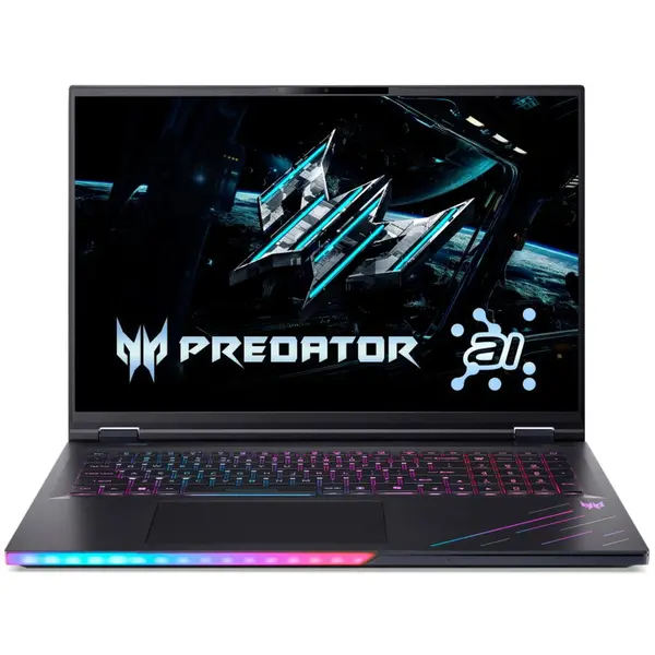 Acer Laptop Acer Gaming Predator Helios 18 AI PH18-73-90KW, NH.QVYEX.004, 18 inch 2560 x 1600, Intel Core Ultra 9 275HX, 64 GB DDR5, 2 TB SSD, Nvidia GeForce RTX 5080 16GB, Windows 11 Pro, Negru (INT Keyboard)