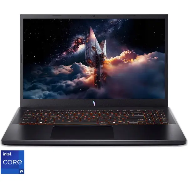 Acer Laptop Gaming Acer Nitro V 15 ANV15-52, 15.6 inch, Full HD IPS 165Hz, Procesor Intel® Core i9-13900H (24M Cache, pana la 5.40 GHz), 16GB DDR4, 1TB SSD, nVidia GeForce RTX 5050 8GB, No OS, Negru