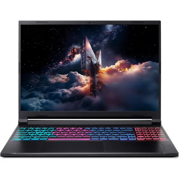 Acer Laptop Gaming Acer Nitro V 16S AI ANV16S-41, 16 inch, WUXGA IPS 180Hz, Procesor AMD Ryzen 5 240 (16M Cache, pana la 5.0 GHz), 16GB DDR5, 1TB SSD, nVidia GeForce RTX 5060 8GB, No OS, Negru