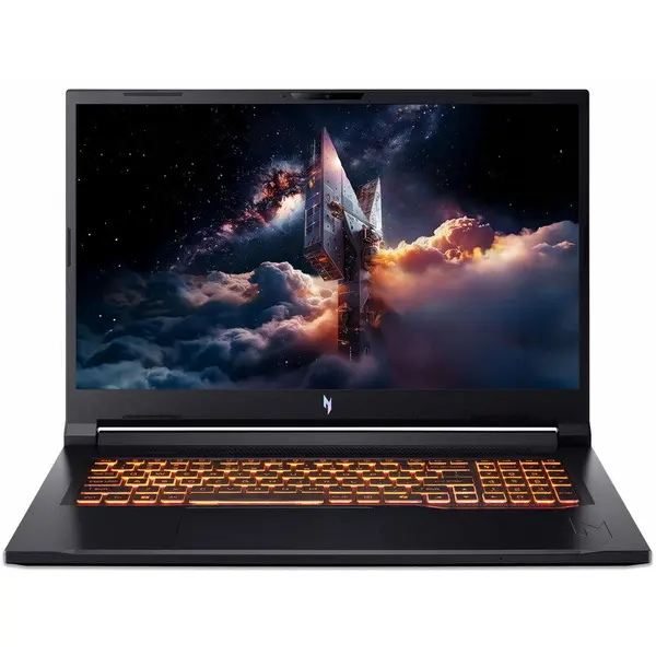 Acer Laptop Gaming Acer Nitro V 17 AI ANV17-41-R5KX, Procesor AMD Ryzen™ 7 260, Dispaly 17.3 Full HD (1920x1080), IPS, 180Hz, Memorie RAM 16GB DDR5, Capacitate 1TB SSD, Placa video dedicata NVIDIA® GeForce RTX™ 5060 8GB GDDR7, No OS, Obsidian Black (INT