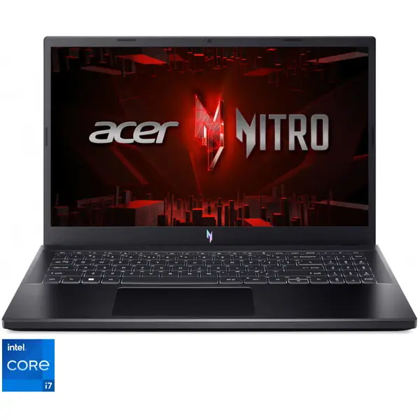 Acer Laptop Gaming Acer Nitro V15 ANV15-51-72C4, Procesor Intel® Core™ i7-13620H, Display 15.6'' Full HD (1920x1080), IPS, 165Hz, Memorie RAM 16GB DDR5, Capacitate 1TB SSD, Placa video dedicata NVIDIA® GeForce RTX™ 4050 6GB GDDR6, No OS, Obsidian Black (