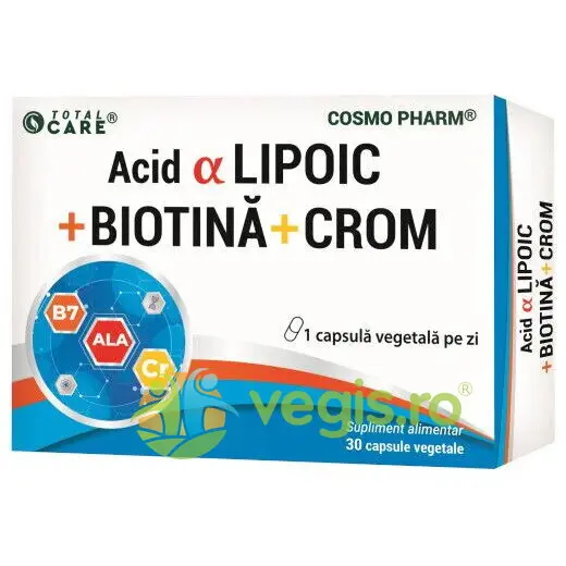 Acid Alfa Lipoic + Biotina + Crom 30cps