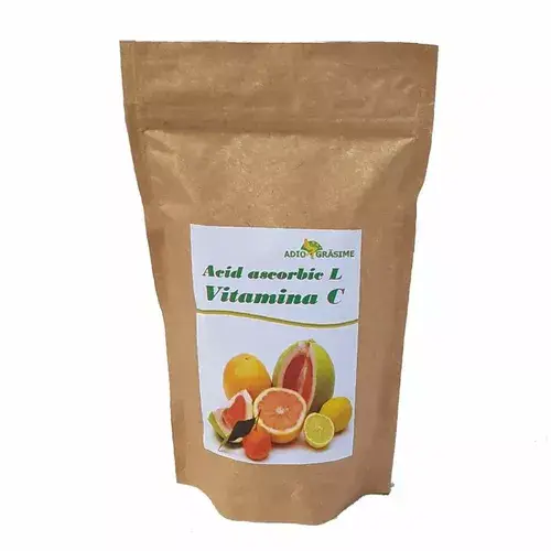 Acid Ascorbic L - vitamina C pudră | AdioGrasime 500g