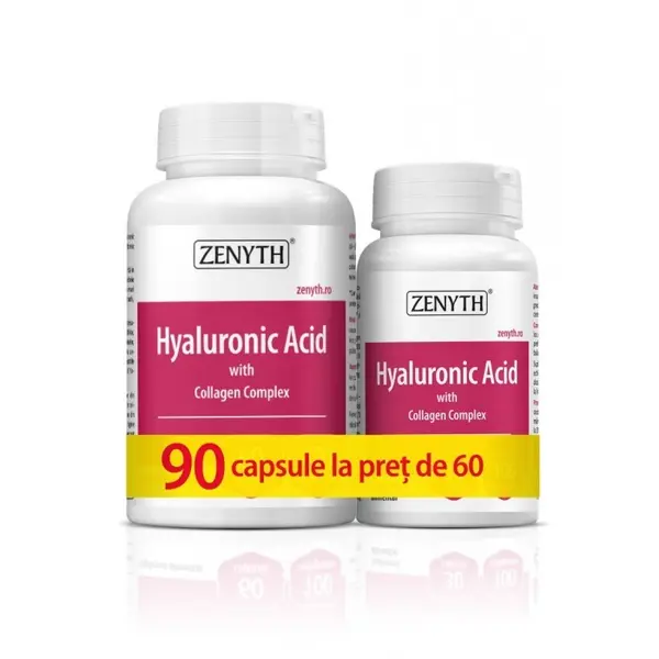Acid hialuronic cu colagen complex, 60cps + 30 capsule, Zenyth