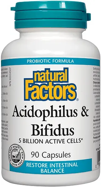 Acidophilus & Bifidus, 90 capsule, Natural Factors