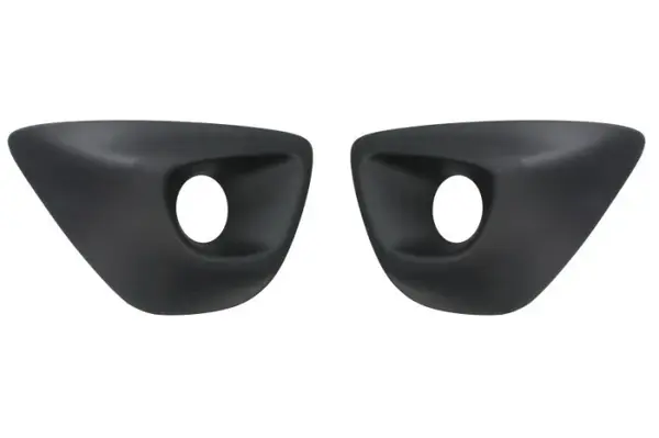 Acoperire bara fata Dreapta Stanga (set, cu gauri pentru lampa de ceata, plastic, negru) potrivit OPEL VIVARO B 06.14-12.19 06.14-