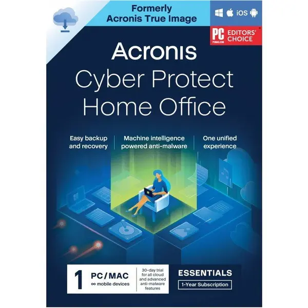 Acronis ACRONIS Cyber Protect Home Office Essentials, 1 An, 1 PC, ESD
