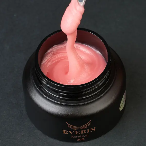 Acryl Gel Everin 30g – Dusty Rose | Gel Acrilic Roz Pudrat pentru Extensii și Întăriri